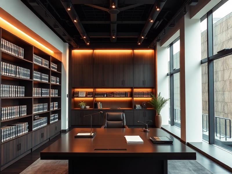 Oficina profesional de un despacho de abogados moderno